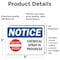 Signmission Chemical Spray In Progress Sign, Vinyl Decal, 5in W x 3.5in L, 2PK OS-2PACK-NS-D-35-L-10567 - alternate 4